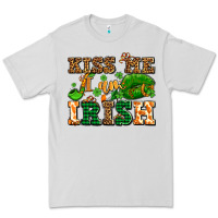 Dove Grey kiss me i am irish  with lips and shamrocks Premium Tee - AdoDesignShop