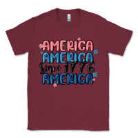 Burgundy america since 1776 Classic Tee - MaliasSmallBusiness