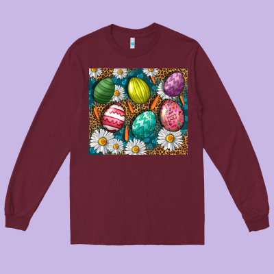 Easter Eggs Long Sleeve Tee Designed By Nancycooperartshop