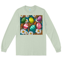 Matcha Easter eggs Long Sleeve Tee - NancyCooperArtShop