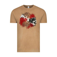 Vintage Camel leopard cowhide Christmas plaid patches Vintage Tee - Jasminsmagicworld