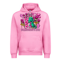 Fuchsia Pink My first Valentine's Day Dragon Urban Hoodie - FaDigitalArtStudio