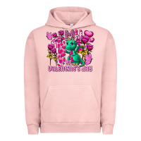Pigment Salmon My first Valentine's Day Dragon Urban Hoodie - FaDigitalArtStudio