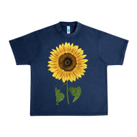 Navy giganteus sunflower Urban Heavy Tee - LillyAllenDesigns