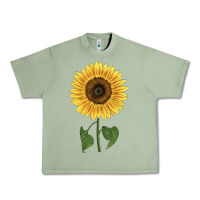 Oil Green giganteus sunflower Urban Heavy Tee - LillyAllenDesigns