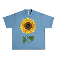 Pebble Blue giganteus sunflower Urban Heavy Tee - LillyAllenDesigns