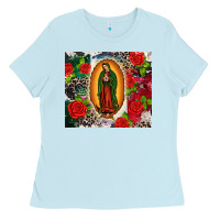 Baby Blue Lady of Guadalupe Ladies Tee - CTS Tumbler Store