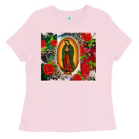 Bubblegum Pink Lady of Guadalupe Ladies Tee - CTS Tumbler Store