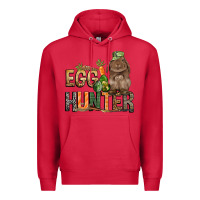 Cardinal Egg hunter with rabbit Easter Day Premium Hoodie - HowdyJamesFarm