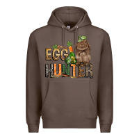 Coffee Egg hunter with rabbit Easter Day Premium Hoodie - HowdyJamesFarm