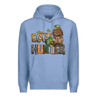 Colony Blue Egg hunter with rabbit Easter Day Premium Hoodie - HowdyJamesFarm