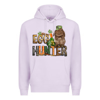 Lilac Egg hunter with rabbit Easter Day Premium Hoodie - HowdyJamesFarm