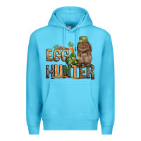 Ocean Blue Egg hunter with rabbit Easter Day Premium Hoodie - HowdyJamesFarm