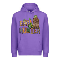 Purple Egg hunter with rabbit Easter Day Premium Hoodie - HowdyJamesFarm
