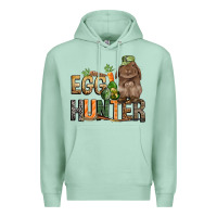 Seafoam Egg hunter with rabbit Easter Day Premium Hoodie - HowdyJamesFarm