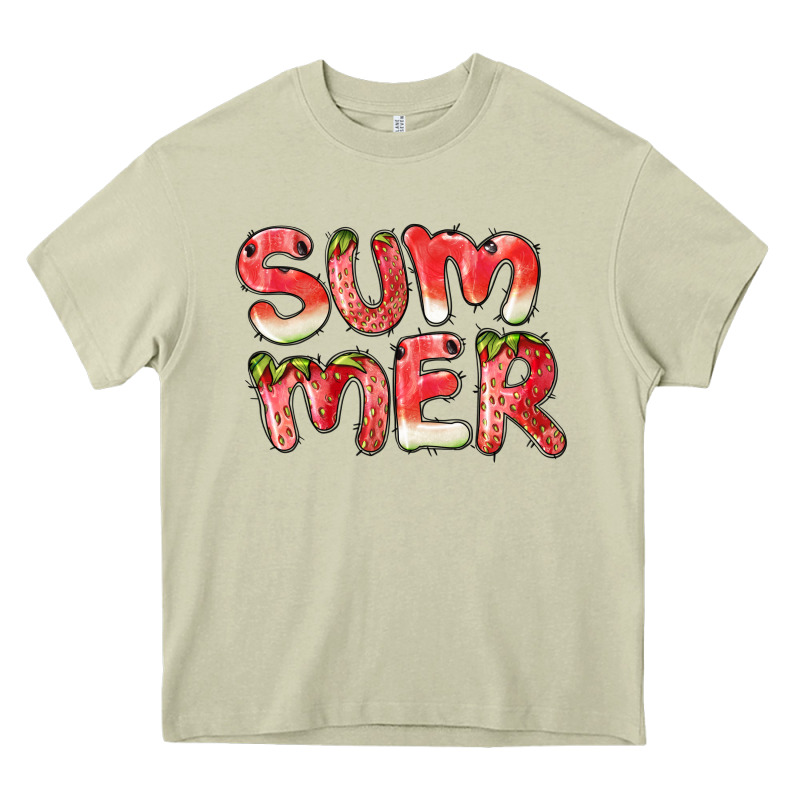 Summer Watermelon And Strawberry Heavy Core Tee by BarkalooDesign | Teevron