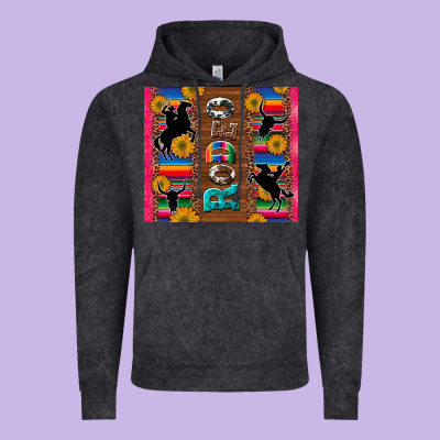 Rodeo Serape Leopard Glitter Vintage Hoodie Designed By Artiststas