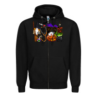 Black Halloween Nurse Zipper Hoodie - LillyAllenDesigns