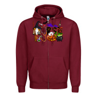 Burgundy Halloween Nurse Zipper Hoodie - LillyAllenDesigns