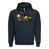 Navy Halloween Nurse Zipper Hoodie - LillyAllenDesigns