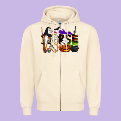 Halloween Nurse Zipper Hoodie Designed By Lillyallendesigns