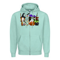 Seafoam Halloween Nurse Zipper Hoodie - LillyAllenDesigns