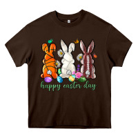 Chocolate Brown happy easter day with sports Heavy Core Tee - Neo Western