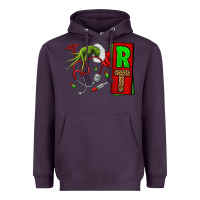 Plum Christmas Character Nurse Heavyweight Hoodie - NancyCooperArtShop