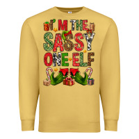 Antique Gold I'm the sassy on the elf Premium Sweatshirt - NancyCooperArtShop