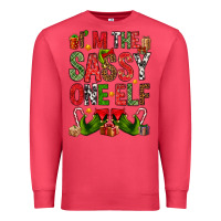 Cardinal I'm the sassy on the elf Premium Sweatshirt - NancyCooperArtShop