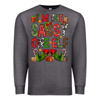 Charcoal Heather I'm the sassy on the elf Premium Sweatshirt - NancyCooperArtShop