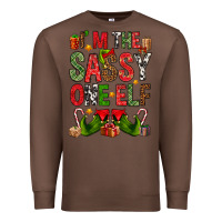 Chestnut I'm the sassy on the elf Premium Sweatshirt - NancyCooperArtShop