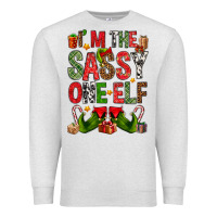 Oatmeal Heather I'm the sassy on the elf Premium Sweatshirt - NancyCooperArtShop