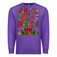Purple I'm the sassy on the elf Premium Sweatshirt - NancyCooperArtShop