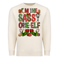 Sandshell I'm the sassy on the elf Premium Sweatshirt - NancyCooperArtShop