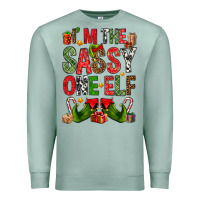 Seafoam I'm the sassy on the elf Premium Sweatshirt - NancyCooperArtShop