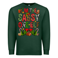 Sports Green I'm the sassy on the elf Premium Sweatshirt - NancyCooperArtShop