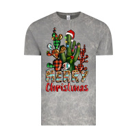 Cloud Rock merry christmas cactus western Vintage Tee - BarkalooDesign