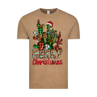 Vintage Coffee merry christmas cactus western Vintage Tee - BarkalooDesign