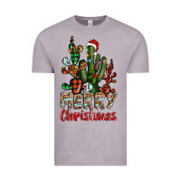 Merry Christmas Cactus Western Vintage Tee | Teevron