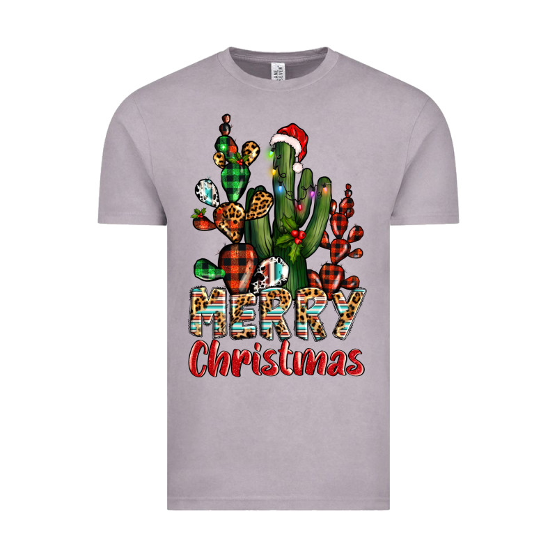 Merry Christmas Cactus Western Vintage Tee by BarkalooDesign | Teevron