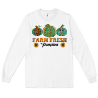 White Orange glitter pumpkin Long Sleeve Tee - NancyCooperArtShop