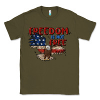 Army Green freedom is not free Classic Tee - MaliasSmallBusiness