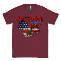 Burgundy freedom is not free Classic Tee - MaliasSmallBusiness