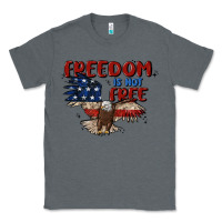 Charcoal Heather freedom is not free Classic Tee - MaliasSmallBusiness