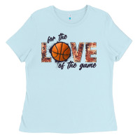 Baby Blue basketball love of the game Ladies Tee - JahusDesignShop