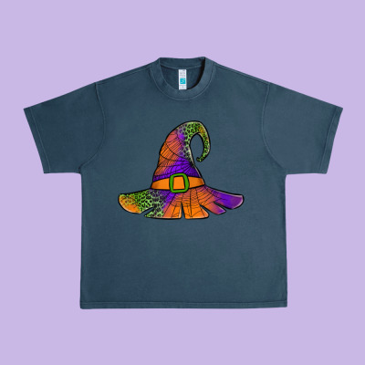 Spider Web Witch Hat Urban Heavy Tee Designed By Jasminsmagicworld
