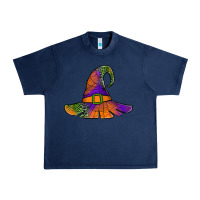 Navy Spider Web Witch Hat Urban Heavy Tee - Jasminsmagicworld