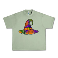 Oil Green Spider Web Witch Hat Urban Heavy Tee - Jasminsmagicworld