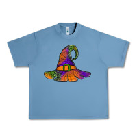 Pebble Blue Spider Web Witch Hat Urban Heavy Tee - Jasminsmagicworld